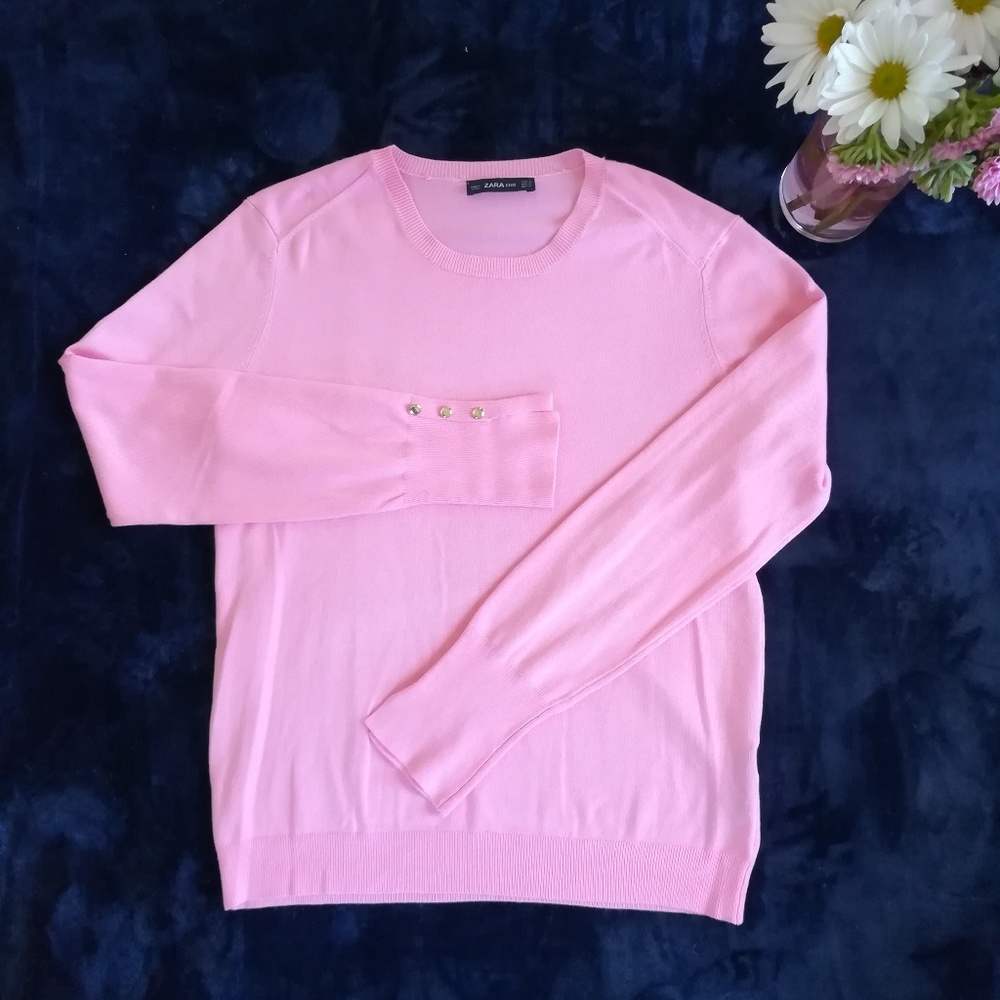 Zara Knit Pink Sweater EUC